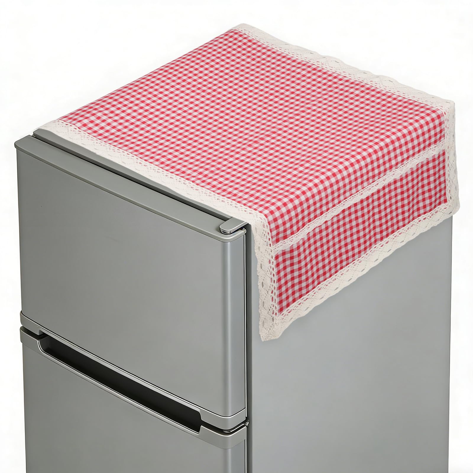 Cubierta antipolvo para nevera de 70x170 cm en color rojo con bolsillo organizador para cocina