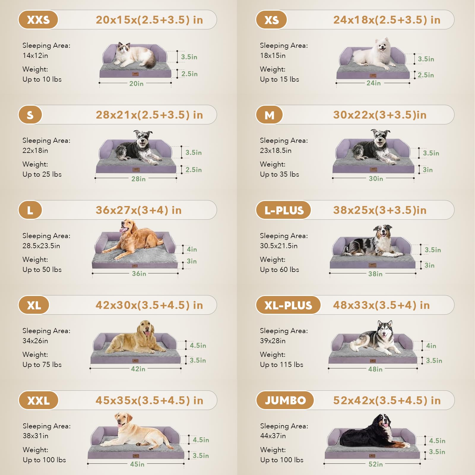 Cama ortopédica para perros grandes, lavable, cama ortopédica para perros con refuerzos extraíbles, funda lavable para perros grandes, camas impermeables para mascotas y parte inferior antideslizante,