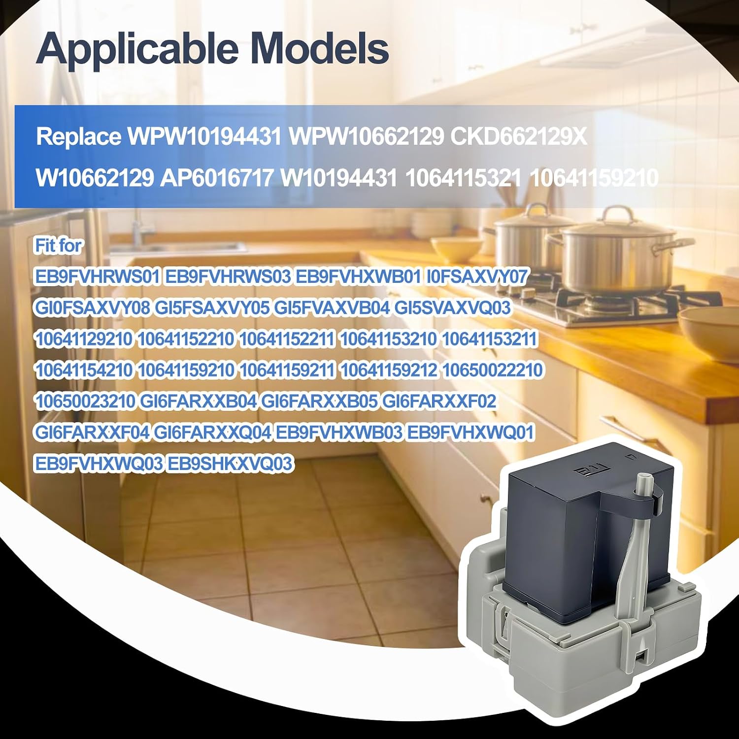 WPW10194431 Refrigerator Start Relay and Run Capacitor Fit for Whirlpool Amana Crosley Jenn Air Kenmore Maytag, Replace WPW10662129 CKD662129X W10662129 AP6016717 W10194431 1064115321 10641159210