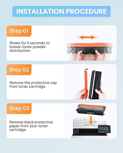 Miniatura 6 de E-Z Ink Cartucho de tóner de repuesto compatible para Brother TN-433 TN433 TN433bk TN431 compatible con HL-L8260CDW HL-L8360CDW MFC-L8610CDW