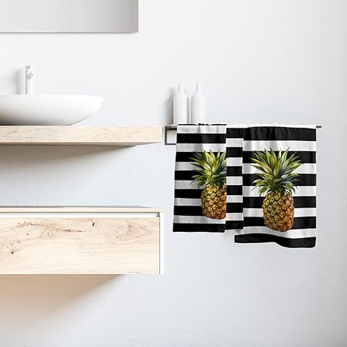 Vista 48 de Giwawa Toallas de mano de limón fresco de verano con estampado de frutas tropicales para baño, toalla de mano suave y absorbente, toalla de baño