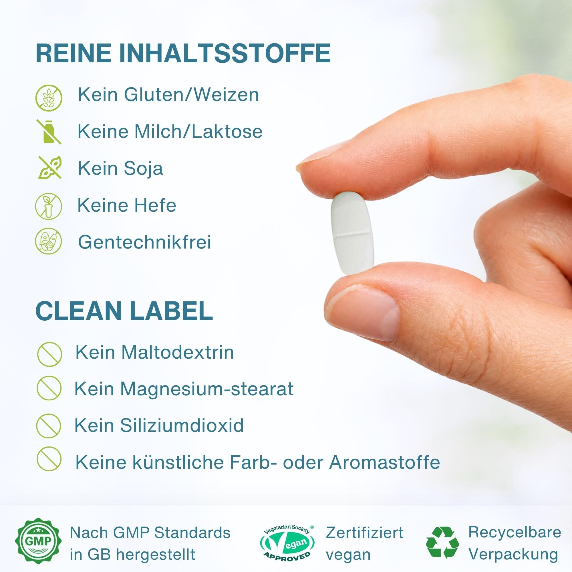 Igennus Fortschrittlicher Dreifach-Magnesium-Komplex, vollständig ausreagiertes & chelatiertes Glycinat, Taurat & Citrat, Clean Label, hohe Bioverfügbarkeit & Absorption, 180 Tabletten, Vegan