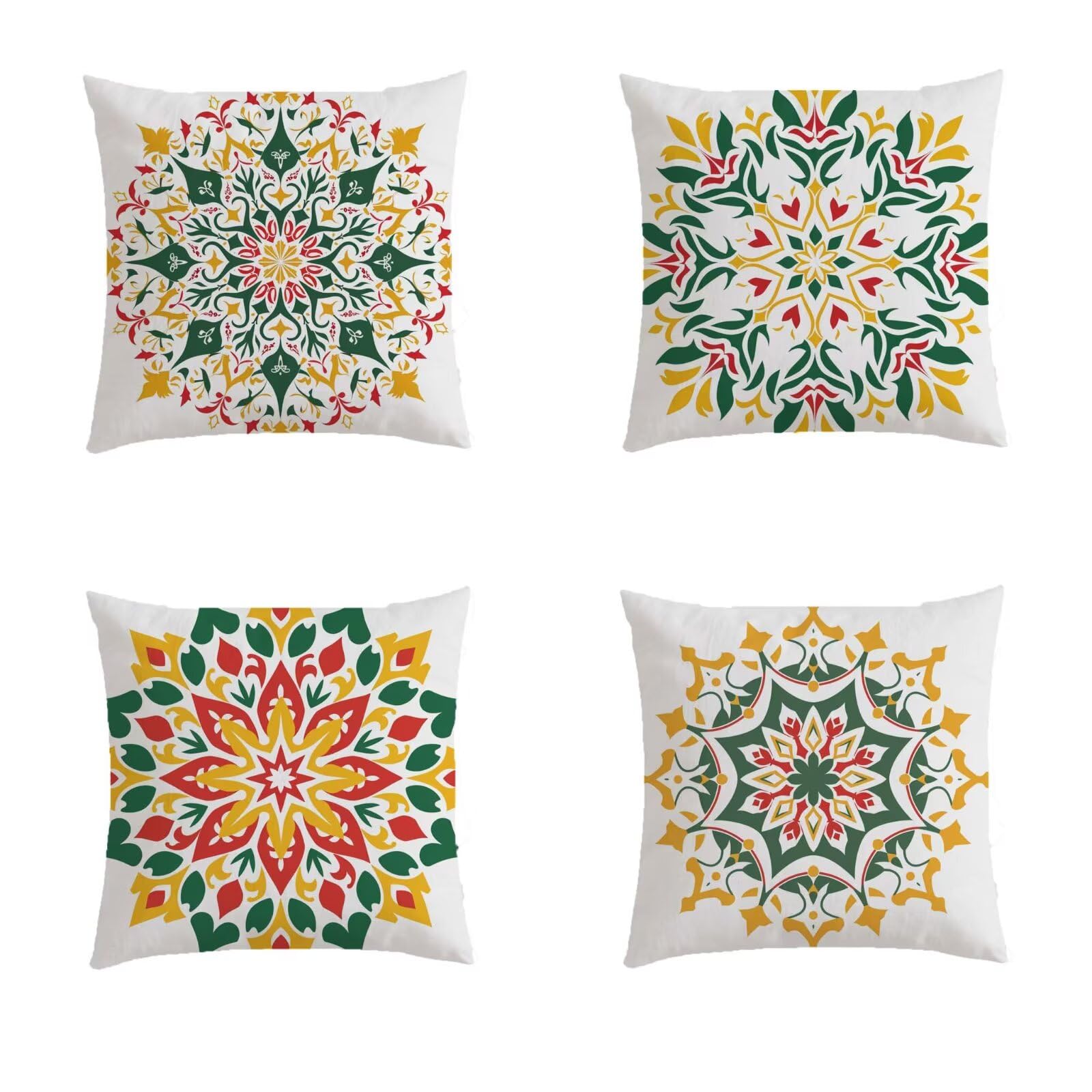 Housse coussin extérieur jaune anti-pluie pour un salon de jardin coloré