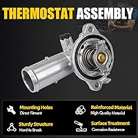 Vista 4 de Conjunto de carcasa de termostato de refrigerante de aluminio compatible con Dodge Durango 2011-2015, Jeep Grand Cherokee 2011-2015, Wrangler