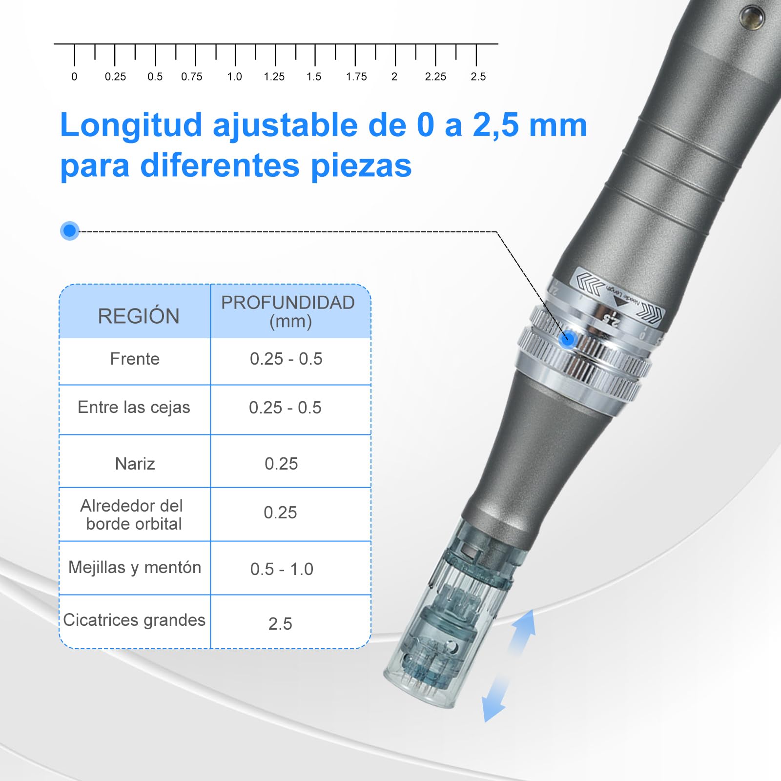 dr pen M8 Microneedling Pen Con gama completa de cartuchos, Total 18 piezas dr pen M8 Cartuchos, Utilizado para Antienvejecimiento, Estiramiento de la Piel y Aclaración de Imperfecciones de la Piel