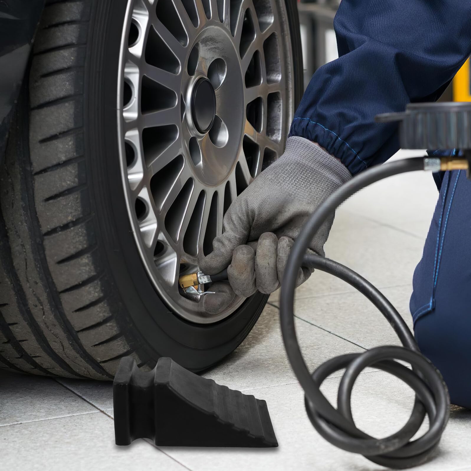 Sosoport Blocchi per Ruote in Gomma per Rimorchi Camper e Camion Blocchi di Arresto Pneumatici per Parcheggio e Garage Cunei per Pneumatici Resistenti alle Intemperie e Facili