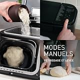 Panasonic SD-R2530 Machine à Pain, avec 30 Programmes de Cuisson, des Programmes Spéciaux, Sans Gluten, 3 Tailles de Pain au Choix, Minuterie, Noir - 13