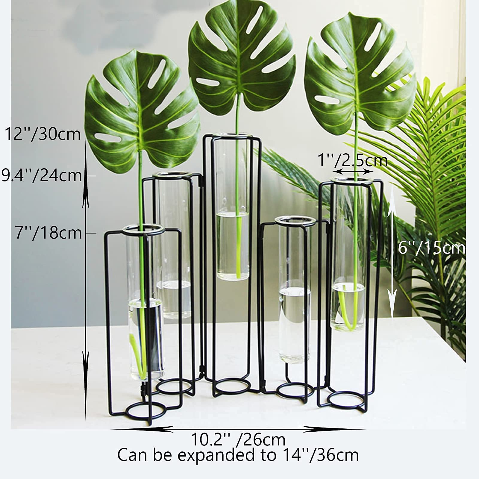 Set 8 Tubi Provette Per Fiori In Plastica - 24x120 Mm - Per Composizioni Floreali E Decorazioni