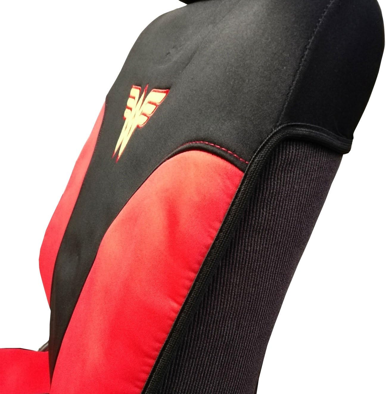 Pair of New DC Comic Wonder Woman Sideless Neoprene Waterproof Car Seat Covers from BDK Bundle with Air Freshener