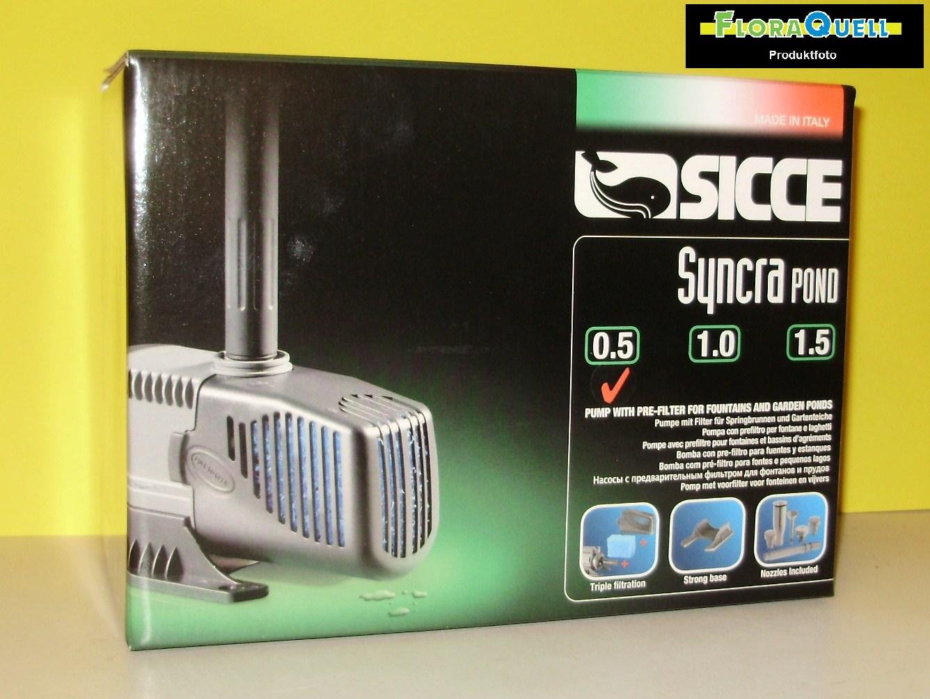 Sicce Syncrapond 1,0 pompa do stawu, czarna, 16 W