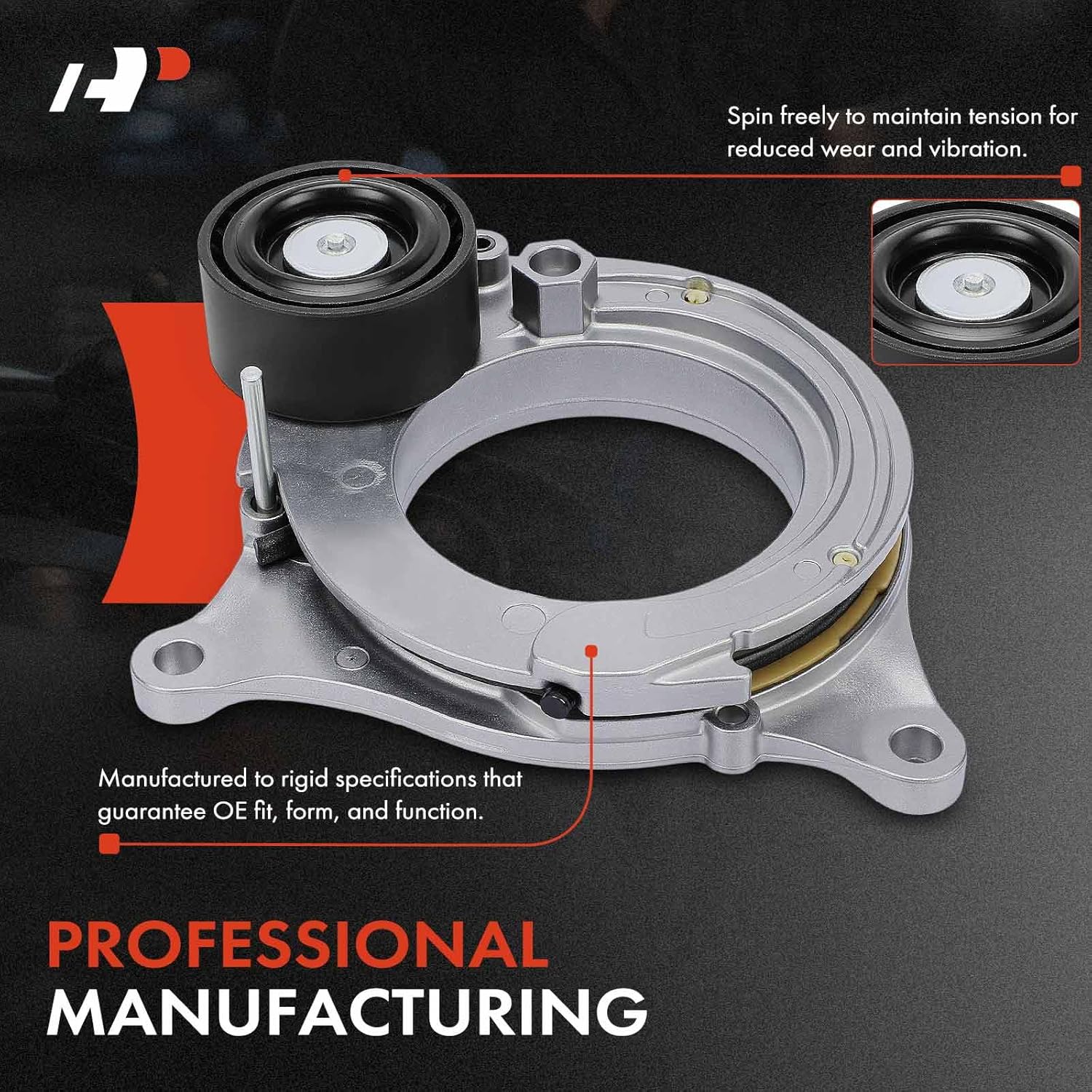 A-Premium Belt Tensioner Assembly with Pulley Compatible with BMW 2/3/4/5/7-Series X3 X4 X5 X7 2016-2020 2.0L 3.0L, Replace# 11288570439, 8580360