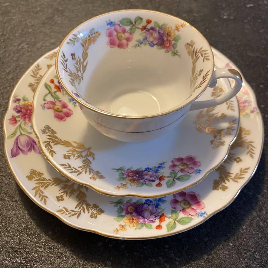 ヴィンテージ】シューマンババリア トリオ3点セット 花柄 ヴィンテージ ヴィンテージ】シューマンババリア トリオ3点セット 花柄 ヴィンテージ