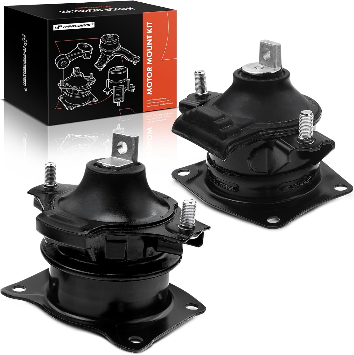 A-Premium 2PCS Engine Motor Mount Set Compatible with Honda Accord 2003-2007 & Acura TSX 2004-2008, L4 2.4L