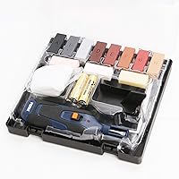 Vista 4 de Kit de reparación para piso de laminado de madera dura, 19 piezas, con barritas de cera para arañazos y astillas, con estuche