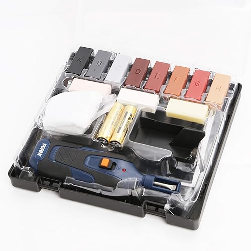 Miniatura 4 de Kit de reparación de pisos de madera laminada de madera de 19 piezas de cera, rasguño con estuche