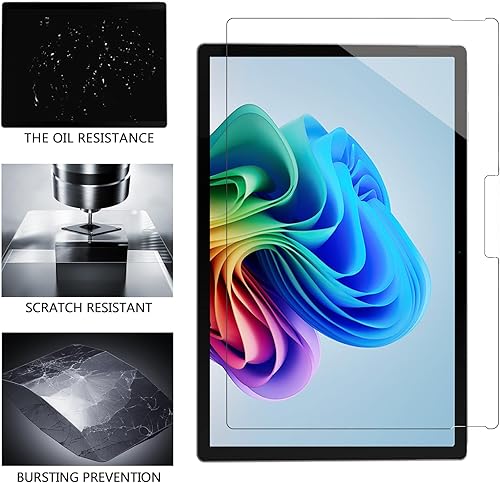 Vista 63 de Paquete de 2 protectores de pantalla de vidrio templado Megoo para Microsoft Surface Pro 9 2022/Surface Pro 8/Surface Pro X 13 pulgadas, fácil