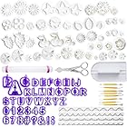 Cadrim Fondant Tools 109pcs Fondant Cutter Cake Decorating Kit Cake Baking Tools Sugarcraft Icing Decoration Kit Flower Modelling Fondant Tools