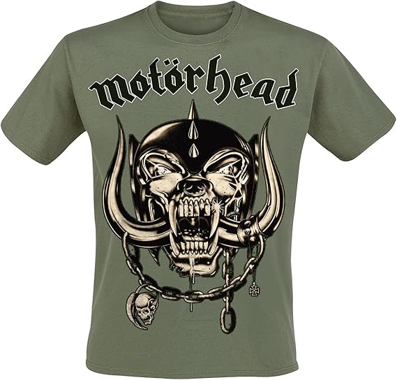 Motörhead Army Green Warpig Hombre Camiseta Aceituna Regular