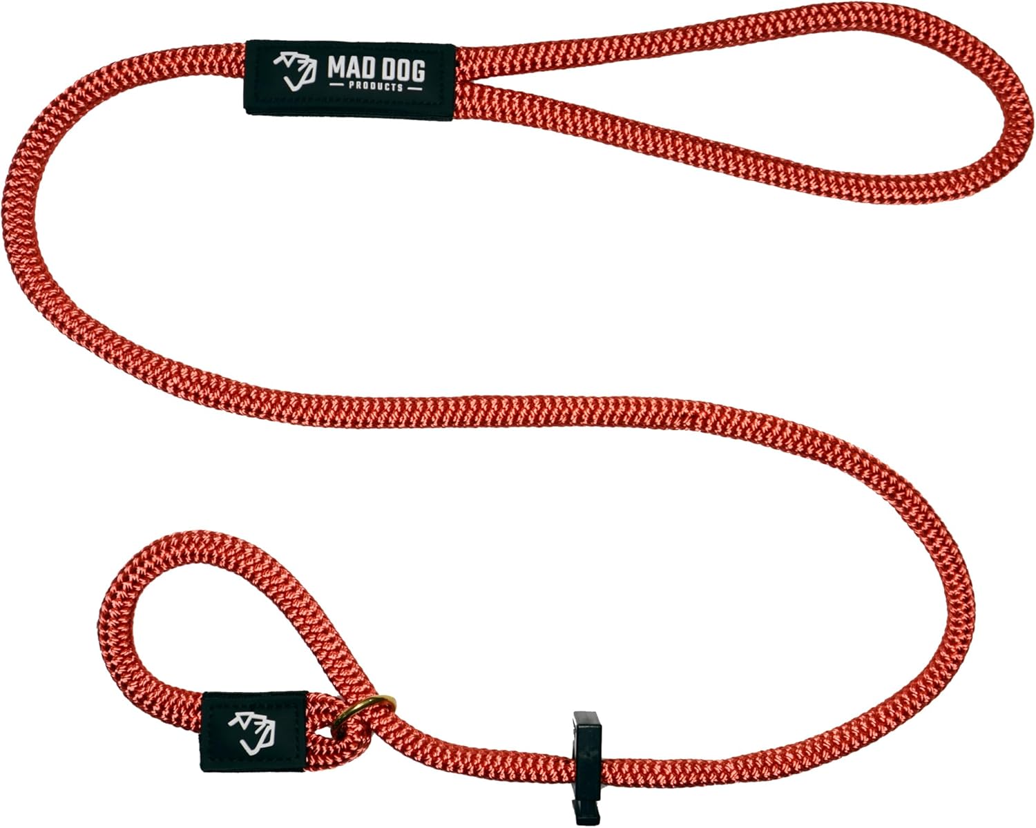 3/8" x 8' Red Double Braid English Slip Lead Premium Dog Leash - Made in USA