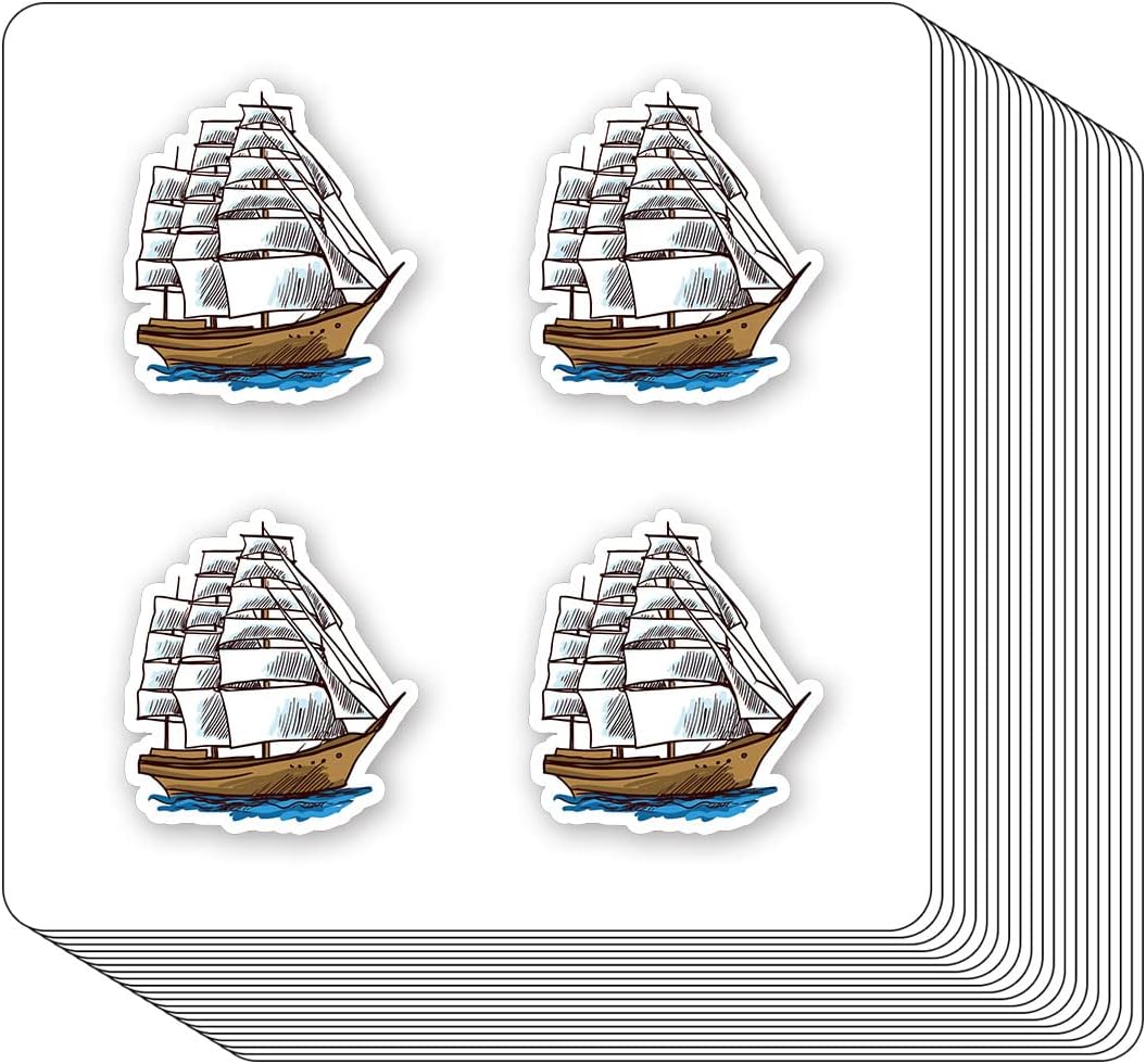 Sailing Boat Stickers 1in for Scrapbooking, Arts, Craft, Kids DIY, Calendars Journals 80-Pack