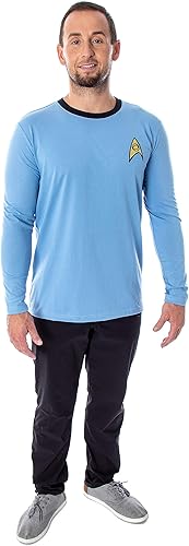 Miniatura 4 de Star Trek The Original Series - Disfraz TOS para hombre, camiseta de manga larga, Capitán Kirk, Spock