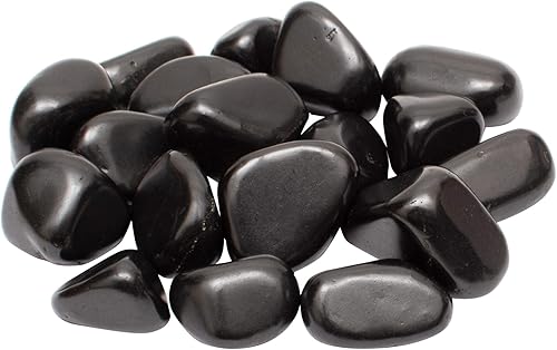 Miniatura 5 de wellness hut Piedras de shungita pulidas pulidas 1 libra (16.01 oz) - EMF, Reiki y piedra de masaje