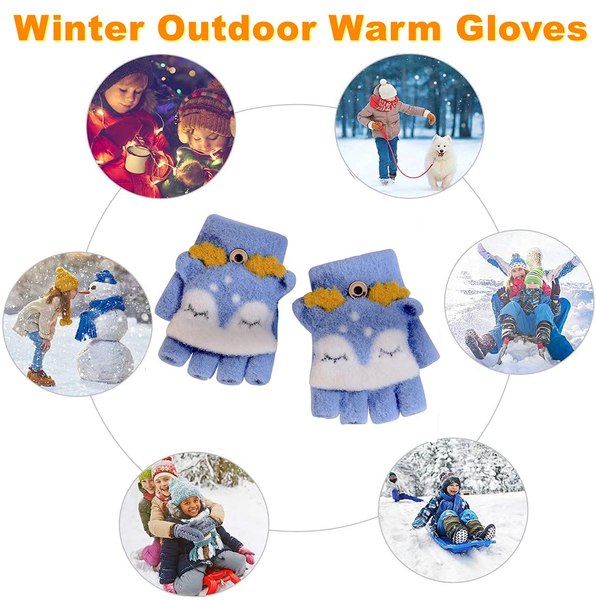 Gebreide handschoenen voor de herfst en winter - één maat voor iedereen