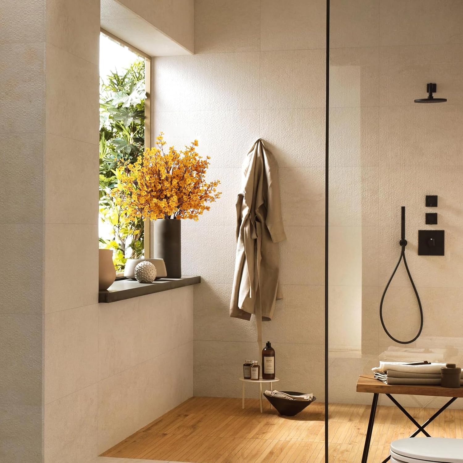 Sárga gypsophila művirág közeli nézet