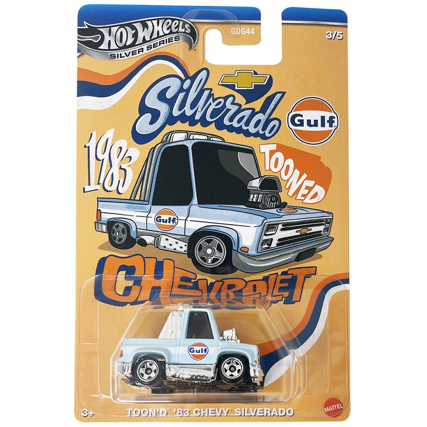 Amazon.com: Hot Wheels '83 Chevy Silverado, Silver Series, Toon'd