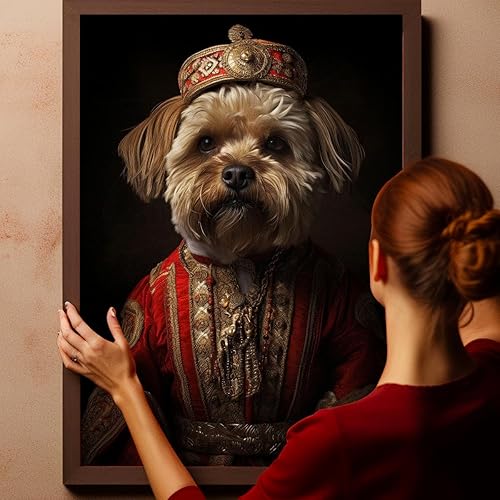 Miniatura 947 de Thuan Chow Chow Retrato de mascota con disfraz real de perro en un disfraz retrato de perro con vestimenta Retrato medieval de mascota retrato