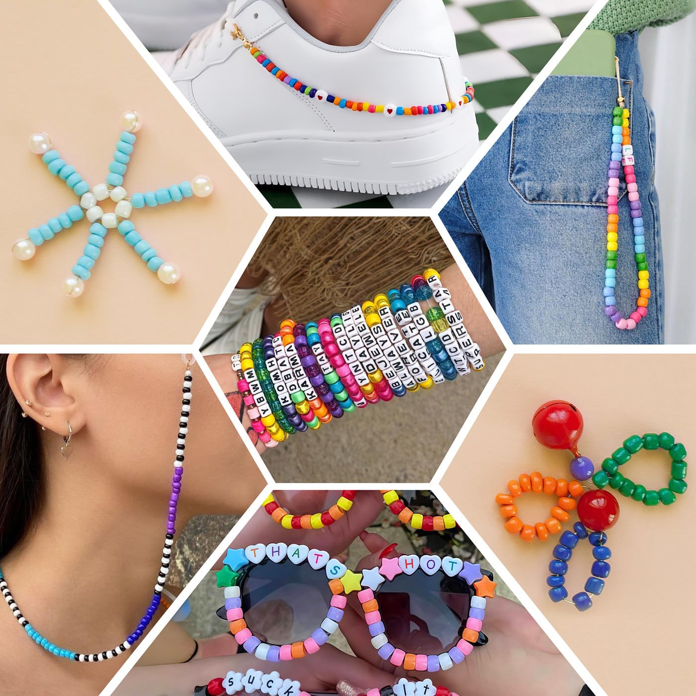2000 Stück Pony Beads Kandi Perlen – Leuchtend Im Dunkeln, Mit Elastischer Schnur Für Armbänder & DIY