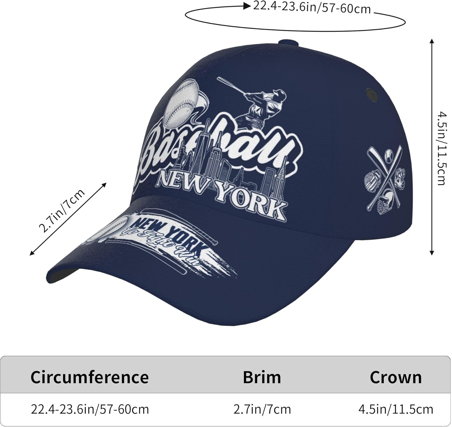 Baseball Cap for Men Women, Gifts for Fans, Baseball Sport Style Hat, Adjustable Print Hat Fans Gifts - Image 5