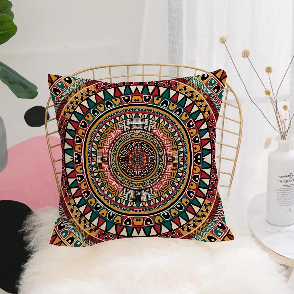 Hyosxw Mandala Pattern Design Or Mandala Art Design - A8 Cushion Cover,Throw Pillow Case Home Decorative For Living Room Bedroom Sofa Chair 18X18 Inch,Mandala Pattern Design Or Mandala Art Design,Pillowcase 45X45cm