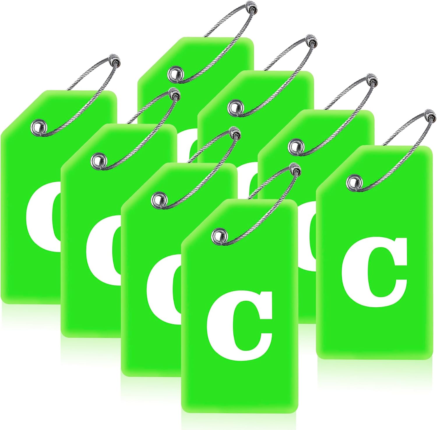 Gostwo 8 Pack Initial Luggage Tags for Suitcases Airplane Travel Essentials