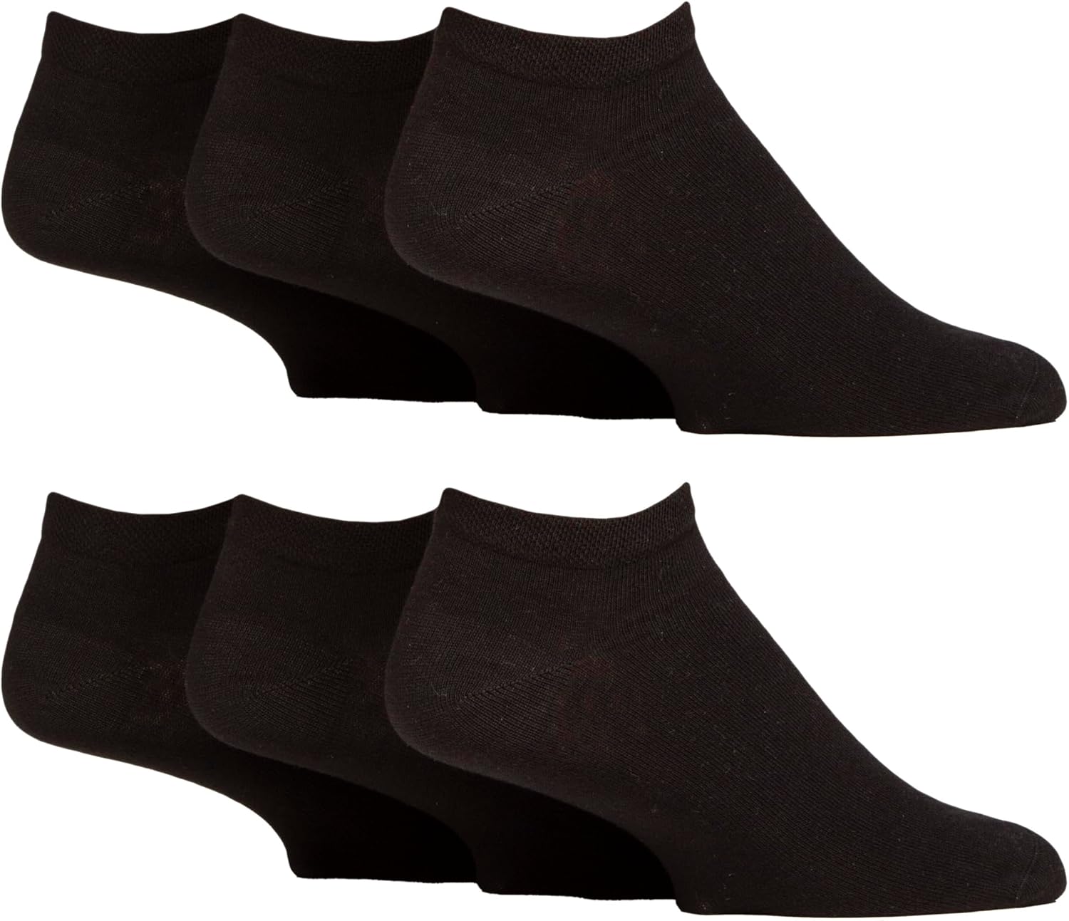 IOMI 6 Pack Mens Diabetic Low Cut Socks Non Binding Extra Wide Ankle Socks