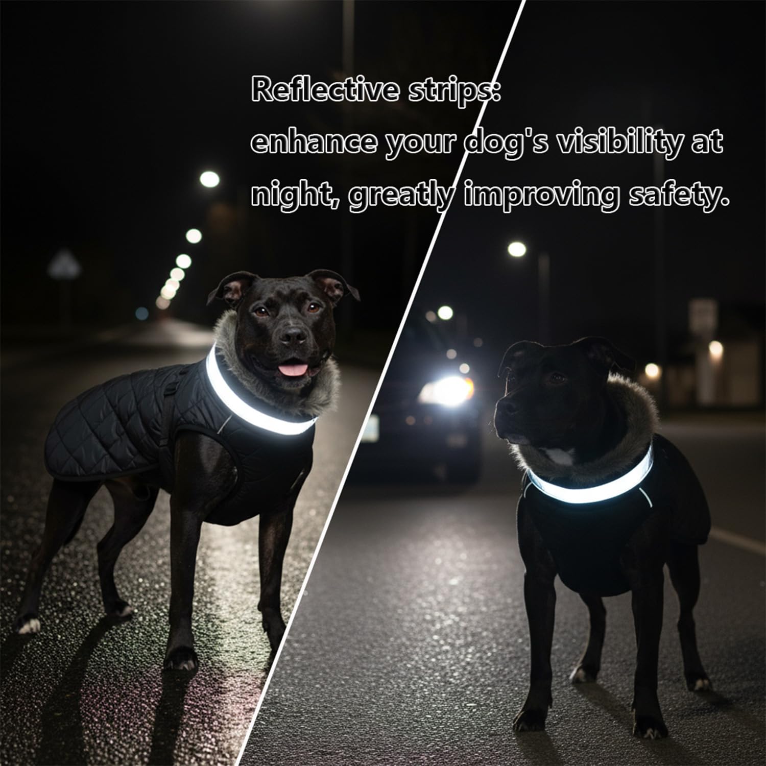 Chaqueta de invierno para perros medianos y pequeños, abrigo impermeable con cuello de piel, ropa de perro con forro polar reflectante con correa elástica, trajes para mascotas para clima frío