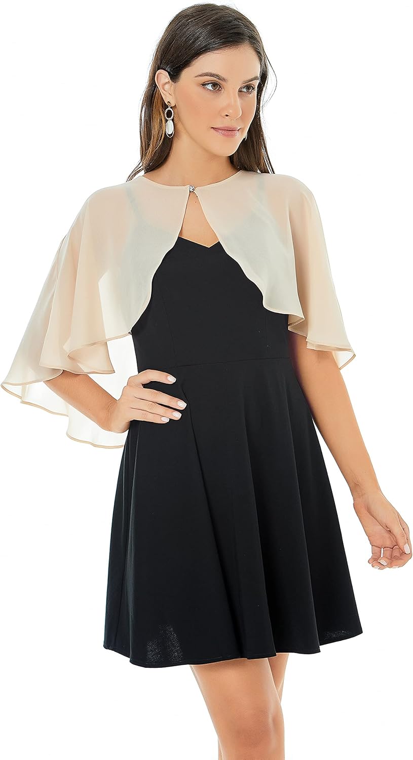 Shawl and Wraps for Evening Dress Chiffon Shawls Wedding Shrug Guest Bridesmaid Cape Scarves for Womens - Image 6