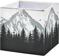 Vista 16 de Cesta de almacenamiento plegable de vaca Highland de 11 x 11 x 11 pulgadas, cubo de almacenamiento para decoración del hogar, cestas