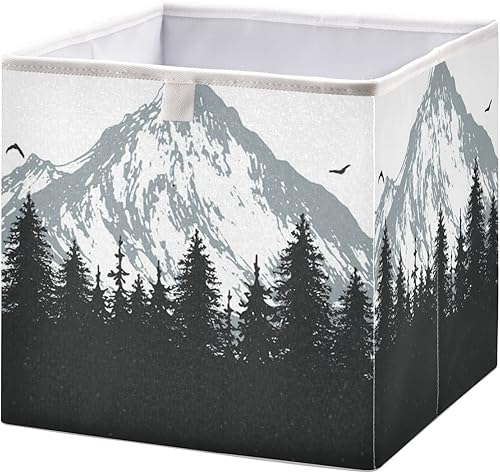 Miniatura 16 de Cesta de almacenamiento plegable de vaca Highland de 11 x 11 x 11 pulgadas, cubo de almacenamiento para decoración del hogar, cestas