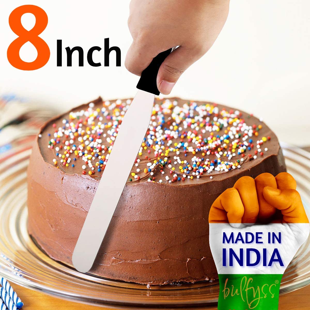 Baker's Cutlery™ Stainless Steel Cake Palette Knife Icing Spatula - 8 Inch 1