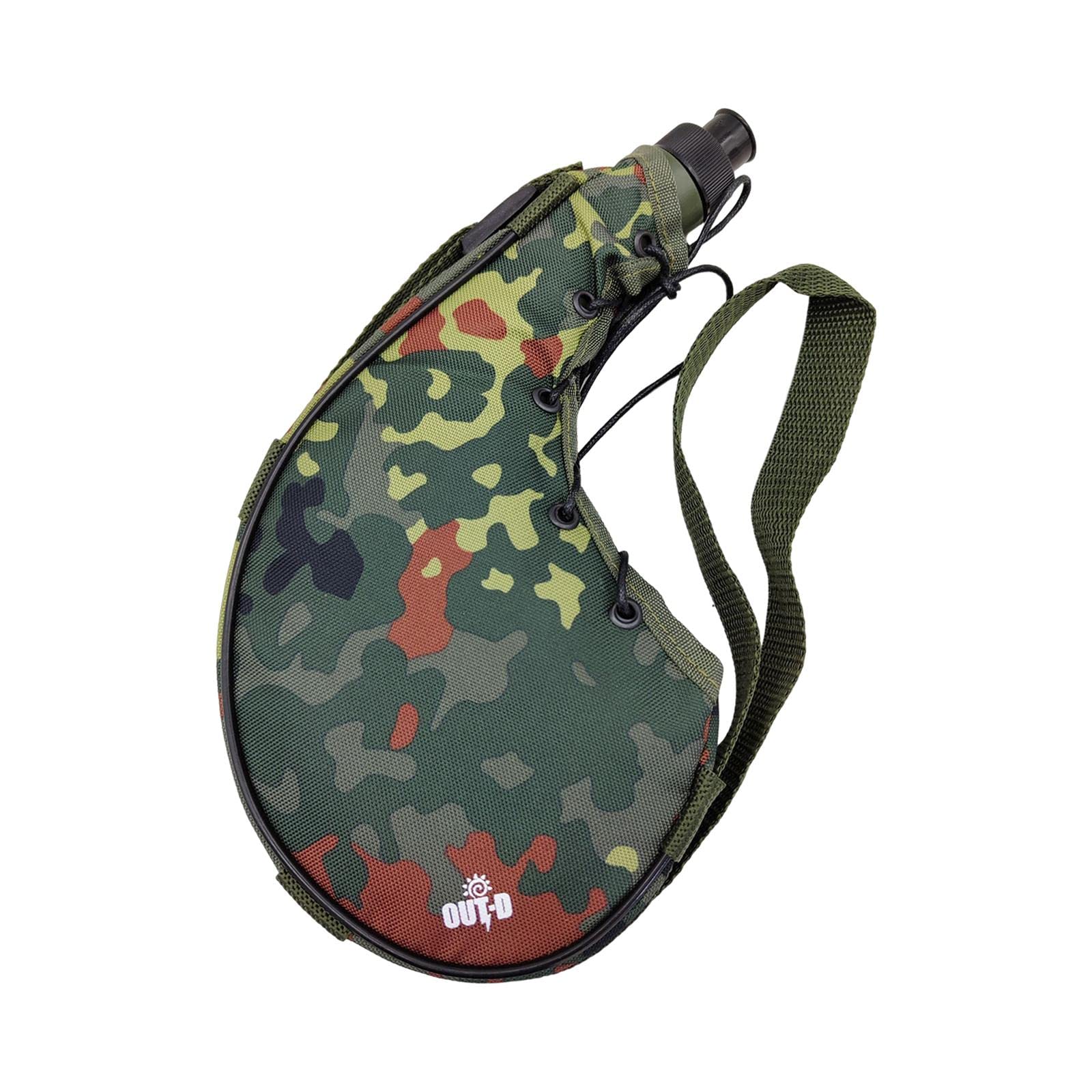 5er-Set Wasserflasche Armee Camping Flachmann für Jagd Trekking Camouflage Rot 28x13x4.8cm