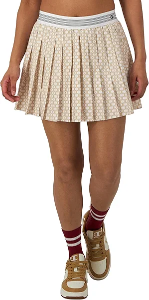 Champion Women's Pleated Sport Skort, Moisture Wicking Skirt with Built-In Shorts For Women, 3