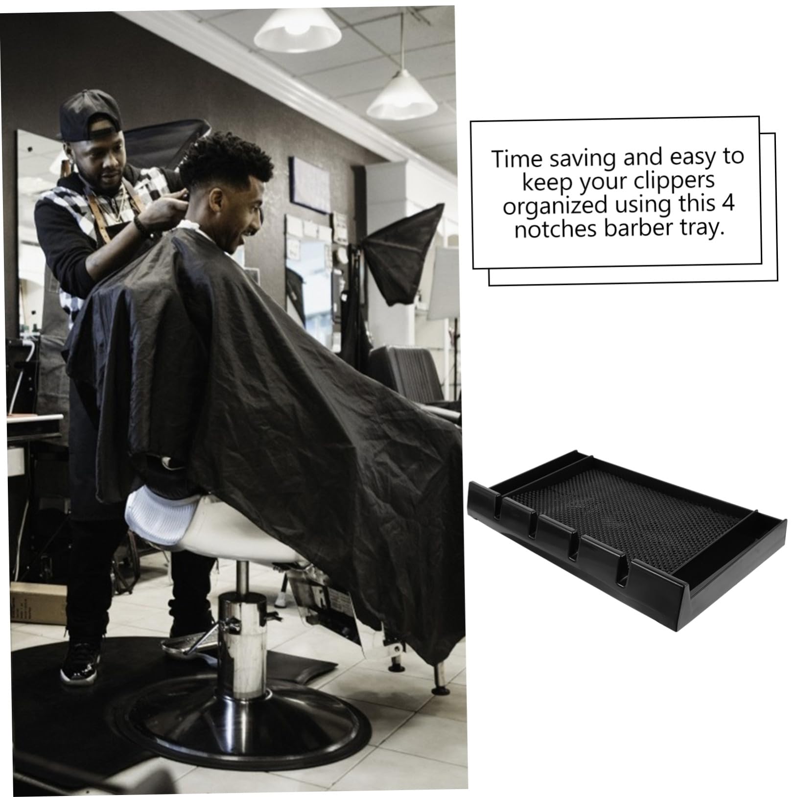 Organizador para Barbero Soporte para Cortapelos Eléctricos Estación de Almacenamiento para Recortadoras y Herramientas de Peluquería Profesional Hogar y Salón