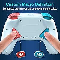 Vista 3 de FLIEEP Controlador de interruptor inalámbrico para Nintendo SwitchSwitch OLEDSwitch Lite con botón macro, función turbo de 3 niveles, vibración