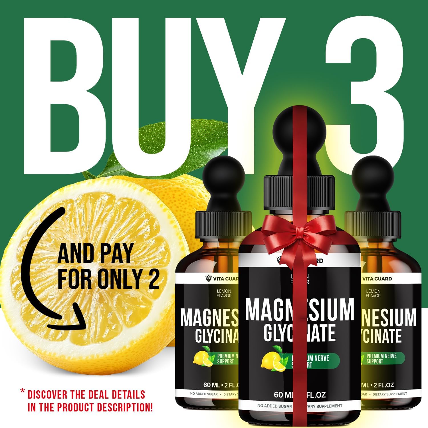 Magnesium Glycinate 500mg Liquid Drops | High-Absorption Liquid Magnesium for Relaxation, Sleep Support & Muscle Wellness | Sugar-Free, Vegan, Non-GMO Magnesium Supplement - Image 2