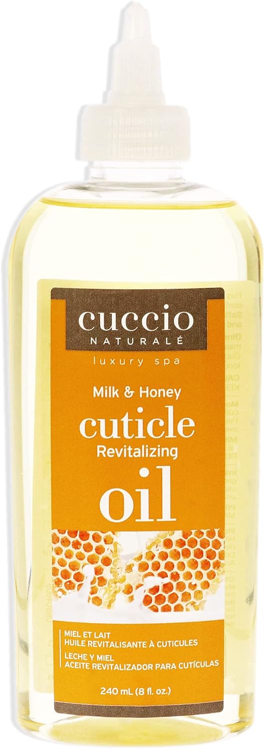 Cuccio (Milk & Honey) – Naturale Milk & Honey Cuticle Revitalising Oil – Lightweight Super-Penetrating – Nourish, Soothe & Moisturise – Paraben/Cruelty Free, w/Natural Ingredients – 240ml (Milk & H…