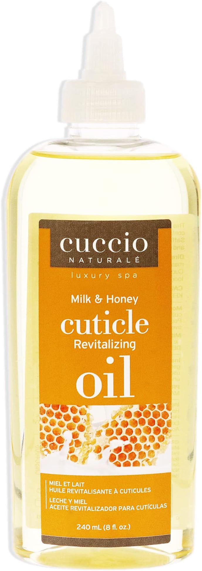 Cuccio Naturale Revitalizing Cuticle Oil - Hydrating Oil For Repaired Cuticles Overnight - Remedy For Damaged Skin And Thin Nails - Paraben Free, Cruelty-Free Formula - Milk And Honey - 8 Oz