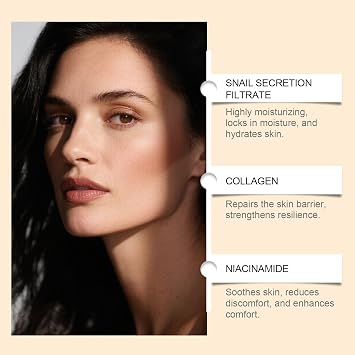 Snail Collagen Face Cream, Snail Collagen Rejuvenation Cream, Snails Hydrating Anti-Wrinkle Creams, Brightening Moisturizing Repair Firming Creams, Fast-Absorbing for Smooth, for Dry Skin (3)