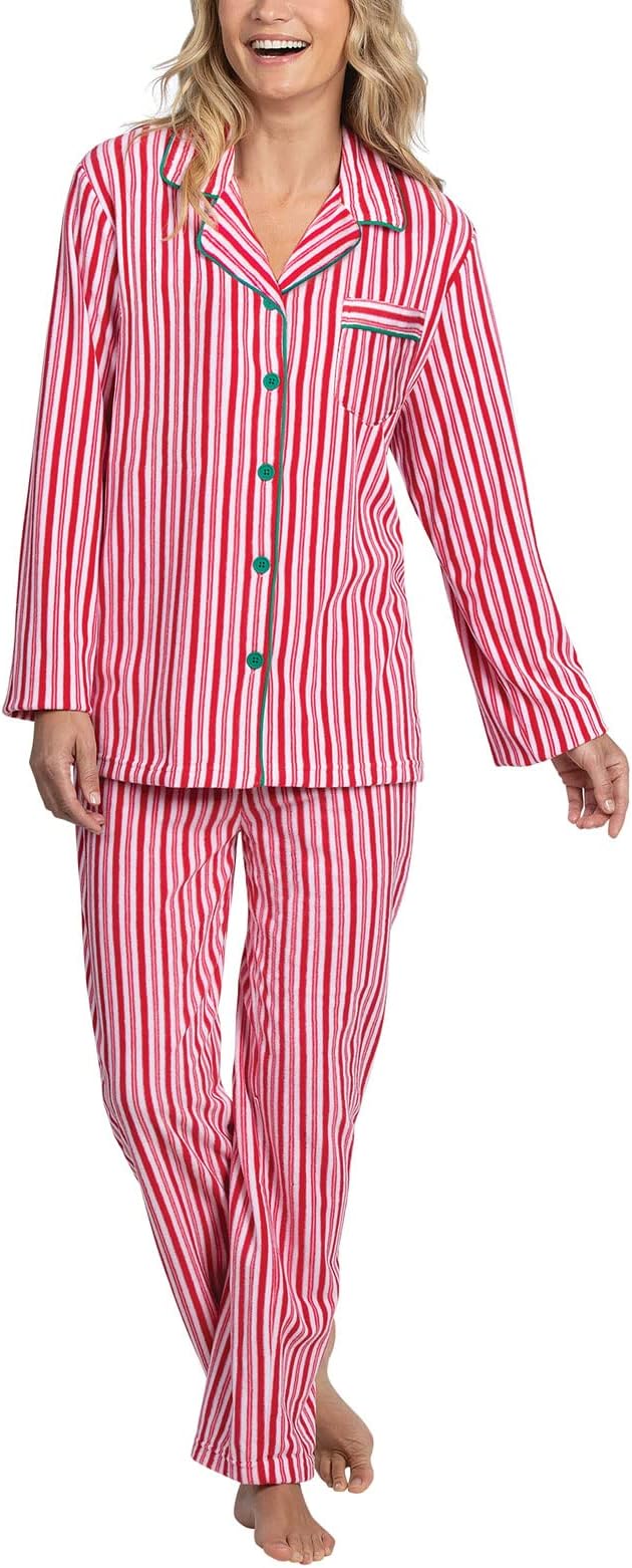 PajamaGramWomens Pajama Sets Fleece - Winter Fleece Pajamas Women