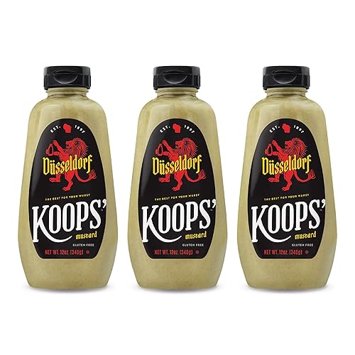 Miniatura 46 de Mostaza Dijon con Miel Koops' – Mostaza Gourmet, Sin Gluten, Kosher, Hecha en EE.UU., De Semillas de Mostaza de Calidad, Salsa de Mostaza con Miel